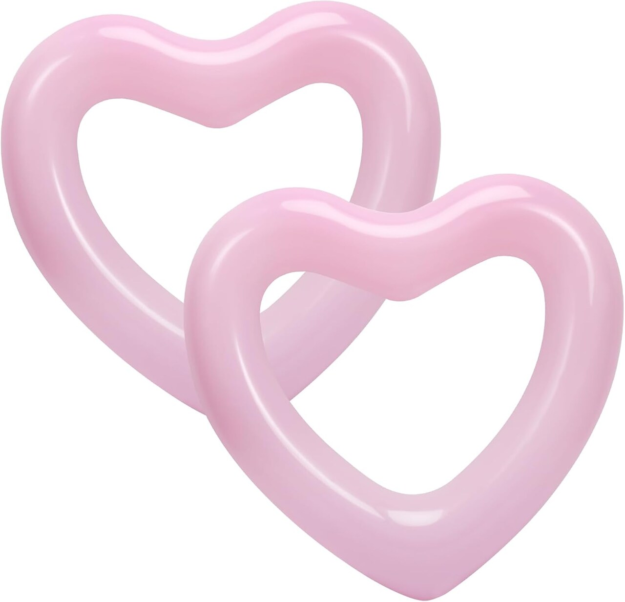 Heart Pool Float, Heart Shaped Summer Swimming, 2 Pack, 120 cm Diameter - Pink